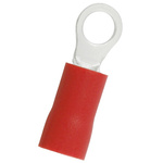 RS PRO Insulated Ring Terminal, 3.7mm Stud Size, 0.5mm² to 1.5mm² Wire Size, Red