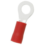 RS PRO Insulated Ring Terminal, 4.3mm Stud Size, 0.5mm² to 1.5mm² Wire Size, Red