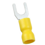 RS PRO Insulated Crimp Spade Connector, 4mm² to 6mm², 12AWG to 10AWG, 5.3mm Stud Size Vinyl, Yellow