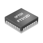 FTDI Chip FT312D-32L1C-T, USB Controller, 3.3 V, 32-Pin LQFP