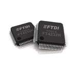 FTDI Chip FT4232HQ-REEL, USB Controller, 12Mbps, 3.3 V, 64-Pin QFN