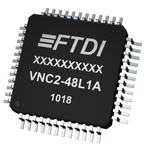 FTDI Chip VNC2-48L1C-TRAY, USB Controller, 12Mbps, USB, 3.3 V, 48-Pin LQFP