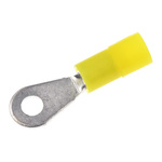 RS PRO Insulated Ring Terminal, M2 Stud Size, 0.2mm² to 0.5mm² Wire Size, Yellow