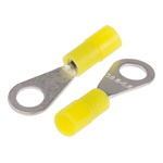 RS PRO Insulated Ring Terminal, M3.5 Stud Size, 0.2mm² to 0.5mm² Wire Size, Yellow