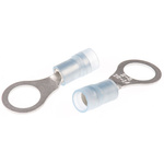 RS PRO Insulated Ring Terminal, M8 (5/16) Stud Size, 1.5mm² to 2.5mm² Wire Size, Blue