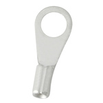 RS PRO Uninsulated Crimp Ring Terminal, 3.2mm Stud Size, 0.2mm² to 0.5mm² Wire Size, Silver