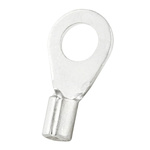 RS PRO Uninsulated Crimp Ring Terminal, M4 Stud Size, 0.5mm² to 1.5mm² Wire Size, Silver
