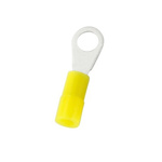 RS PRO Insulated Crimp Ring Terminal, M2 Stud Size, 0.2mm² to 0.5mm² Wire Size, Yellow