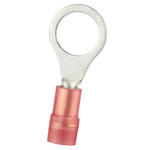 RS PRO Insulated Crimp Ring Terminal, M8 Stud Size, 0.5mm² to 1.5mm² Wire Size, Red