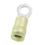 RS PRO Insulated Crimp Ring Terminal, M5 Stud Size, 4mm² to 6mm² Wire Size, Yellow
