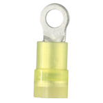 RS PRO Insulated Crimp Ring Terminal, M4 Stud Size, 4mm² to 6mm² Wire Size, Yellow