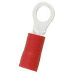 RS PRO Insulated Crimp Ring Terminal, 4.3mm Stud Size, 0.5mm² to 1.5mm² Wire Size, Red