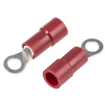 RS PRO Insulated Crimp Ring Terminal, M3 Stud Size, 0.5mm² to 1.5mm² Wire Size, Red