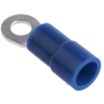 RS PRO Insulated Crimp Ring Terminal, M3 Stud Size, 1.5mm² to 2.5mm² Wire Size, Blue