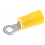 RS PRO Insulated Crimp Ring Terminal, M3 Stud Size, 4mm² to 6mm² Wire Size, Yellow