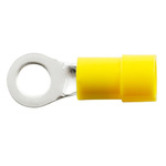 RS PRO Insulated Crimp Ring Terminal, M5 Stud Size, 4mm² to 6mm² Wire Size, Yellow