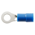 RS PRO Insulated Crimp Ring Terminal, M4 Stud Size, 1.5mm² to 2.5mm² Wire Size, Blue