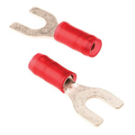 TE Connectivity, PIDG Insulated Crimp Spade Connector, 0.26mm² to 1.65mm², 22AWG to 16AWG, M4 Stud Size Nylon, Red