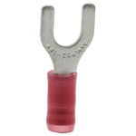 TE Connectivity, PIDG Insulated Crimp Spade Connector, 0.26mm² to 1.65mm², 22AWG to 16AWG, M5 Stud Size Nylon, Red