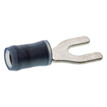 TE Connectivity, PIDG Insulated Crimp Spade Connector, 1.25mm² to 2mm², 16AWG to 14AWG, M4 Stud Size Nylon, Blue