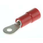 RS PRO Insulated Ring Terminal, M2 Stud Size, 0.25mm² to 1.5mm² Wire Size, Red