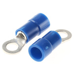 RS PRO Insulated Ring Terminal, M3.5 Stud Size, 1.5mm² to 2.5mm² Wire Size, Blue