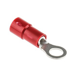 RS PRO Insulated Ring Terminal, M4 Stud Size, 0.5mm² to 1.5mm² Wire Size, Red