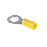 RS PRO Insulated Ring Terminal, M8 Stud Size, 4mm² to 6mm² Wire Size, Yellow