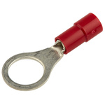 RS PRO Insulated Ring Terminal, M8 Stud Size, 0.5mm² to 1.5mm² Wire Size, Red