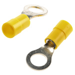 RS PRO Insulated Ring Terminal, M7 Stud Size, 4mm² to 6mm² Wire Size, Yellow