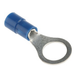 RS PRO Insulated Ring Terminal, M8 Stud Size, 1.5mm² to 2.5mm² Wire Size, Blue