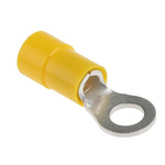 RS PRO Insulated Ring Terminal, M5 Stud Size, 4mm² to 6mm² Wire Size, Yellow
