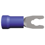 TE Connectivity, PLASTI-GRIP Insulated Crimp Spade Connector, 1mm² to 2.6mm², 16AWG to 14AWG, M3.5 Stud Size Vinyl, Blue