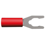 TE Connectivity, PLASTI-GRIP Insulated Crimp Spade Connector, 0.26mm² to 1.65mm², 22AWG to 16AWG, M4 Stud Size PVC, Red