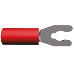 TE Connectivity, PIDG Insulated Crimp Spade Connector, 0.3mm² to 1.4mm², 22AWG to 16AWG, M3.5 Stud Size Nylon, Red