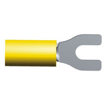 TE Connectivity, PIDG Insulated Crimp Spade Connector, 2.6mm² to 6.6mm², 12AWG to 10AWG, M5 Stud Size Nylon, Yellow