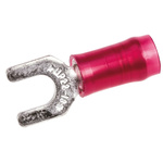 TE Connectivity, PIDG Insulated Crimp Spade Connector, 22AWG to 16AWG, M3.5 Stud Size Nylon, Red