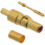 Harting, D-Sub Mixed Male Crimp D-Sub Connector Coaxial Contact, Gold Coaxial, 24 AWG, 26 AWG, 28 AWG, 30 AWG, 0969