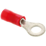 TE Connectivity, PLASTI-GRIP Insulated Crimp Ring Terminal, M4 Stud Size, 0.26mm² to 1.65mm² Wire Size, Red