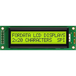 Fordata FC2002D01-FHYYBW-51SE FC Alphanumeric LCD Alphanumeric Display, Green, Yellow on Yellow-Green, 2 Rows by 20