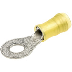 TE Connectivity, PIDG Insulated Ring Terminal, M6 Stud Size, 2.6mm² to 6.6mm² Wire Size, Yellow