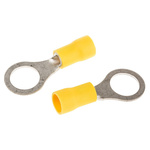 TE Connectivity, PIDG Insulated Ring Terminal, M8 Stud Size, 2.6mm² to 6.6mm² Wire Size, Yellow