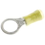 TE Connectivity, PIDG Insulated Ring Terminal, M10 Stud Size, 2.6mm² to 6.6mm² Wire Size, Yellow