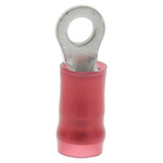 TE Connectivity, PIDG Insulated Ring Terminal, M2.5 Stud Size, 0.26mm² to 1.65mm² Wire Size, Red