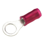 TE Connectivity, PIDG Insulated Ring Terminal, M5 Stud Size, 0.25mm² to 1.6mm² Wire Size, Red