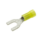 TE Connectivity, PLASTI-GRIP Insulated Crimp Spade Connector, 2.6mm² to 6.6mm², 12AWG to 10AWG, M6 Stud Size PVC, Yellow