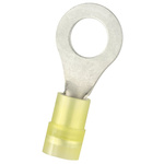 RS PRO Insulated Crimp Ring Terminal, M8 Stud Size, 4mm² to 6mm² Wire Size, Yellow