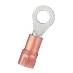 RS PRO Insulated Crimp Ring Terminal, M4.5 Stud Size, 0.5mm² to 1.5mm² Wire Size, Red