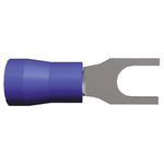 TE Connectivity Insulated Crimp Spade Connector, 1mm² to 2.6mm², 16AWG to 14AWG, 4.17mm Stud Size, Blue