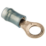 TE Connectivity, PIDG Insulated Ring Terminal, M5 Stud Size, 1mm² to 2.6mm² Wire Size, Blue
